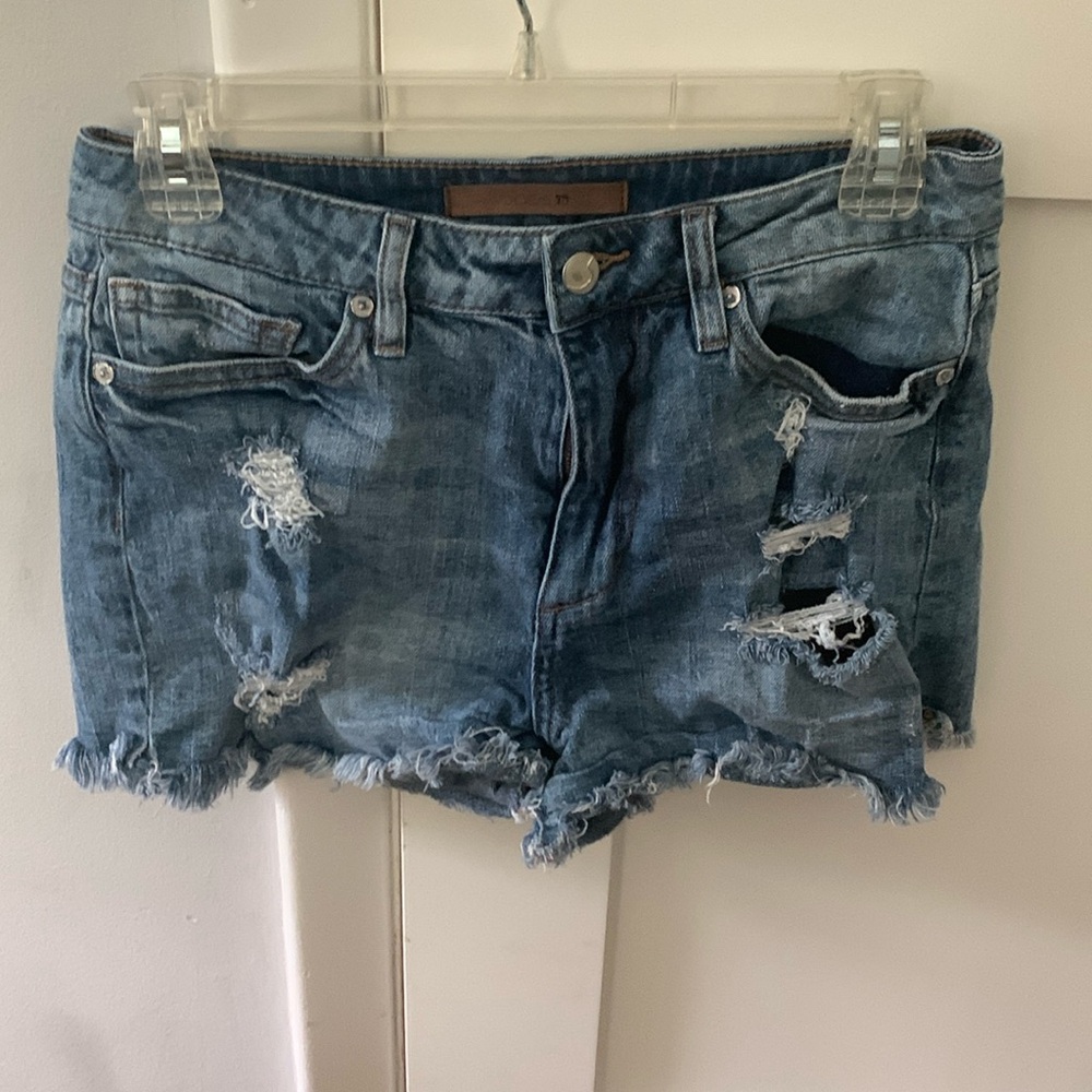 Joe’s jeans. Jean shorts. Size 28 waist.  Super distressed by Joe’s
